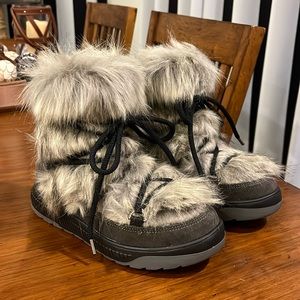 Oscar Sport Anet Short Ecol Apres Ski Fur Boots new Hand Made In Italy Women’s 7